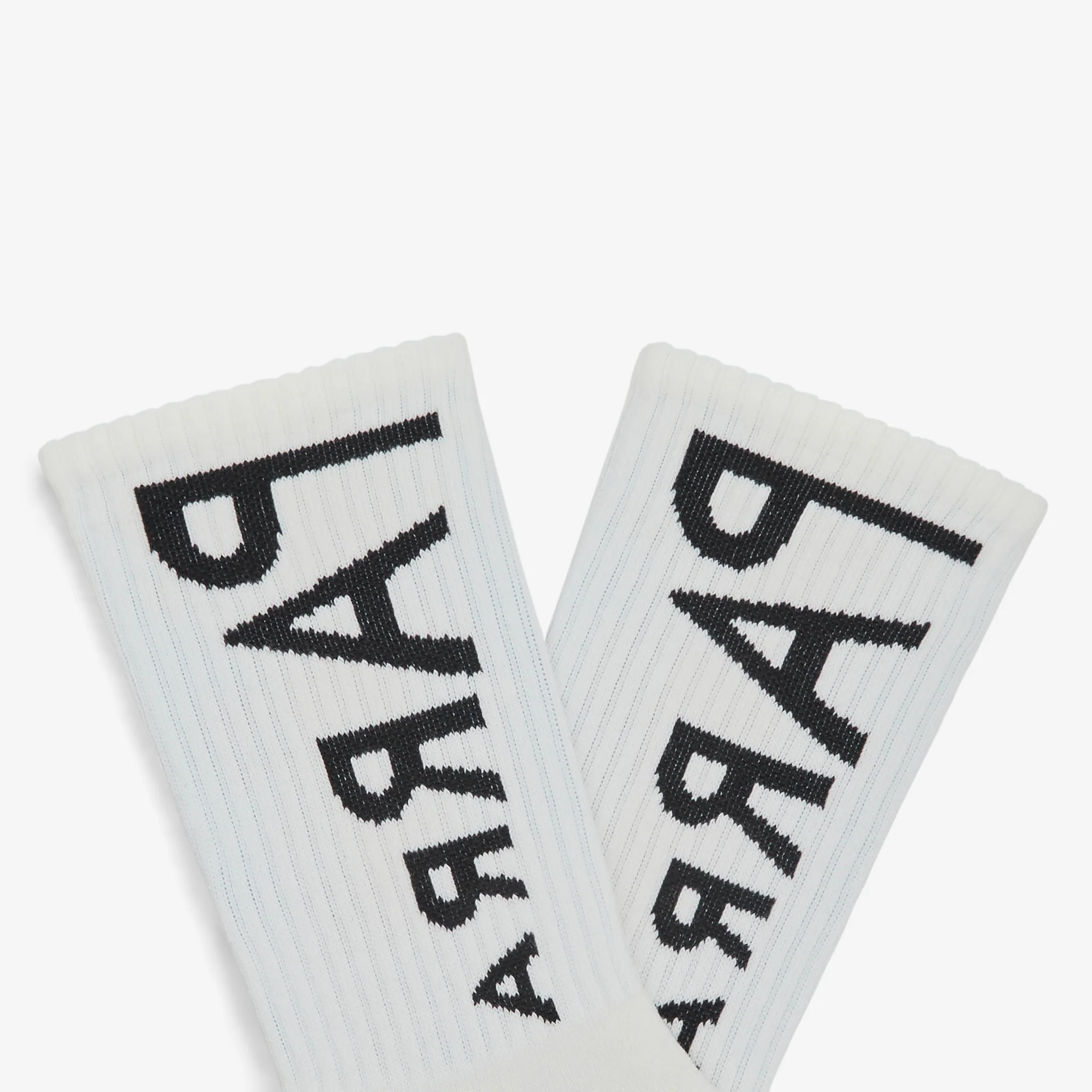 Reversed Flag Logo Crew Socks White - Image 2