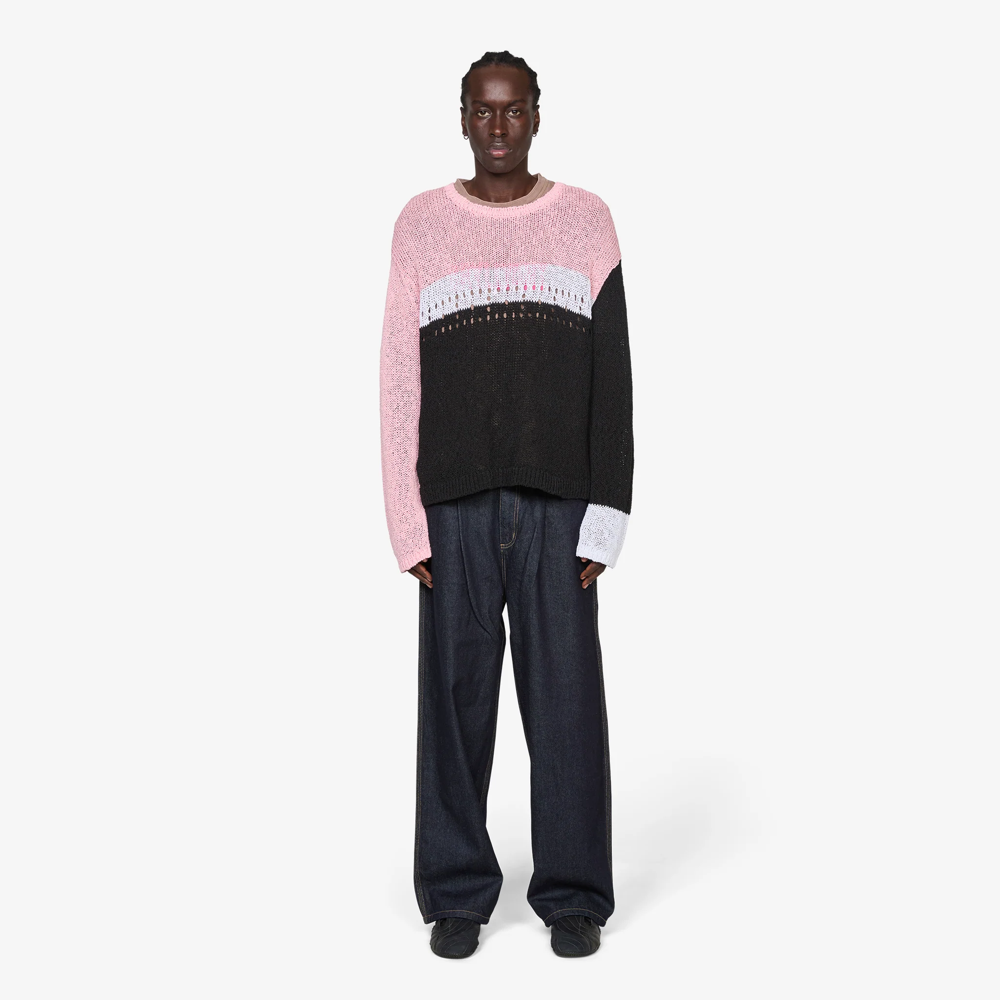 Richman Open Knit Pink | Black - Image 4