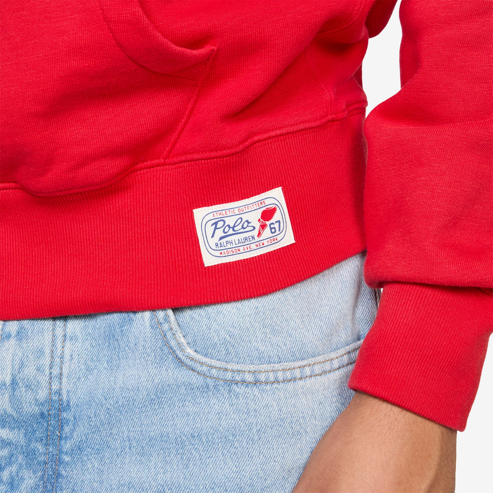 Slub Fleece Graphic Hoodie RL 2000 Red - Image 4