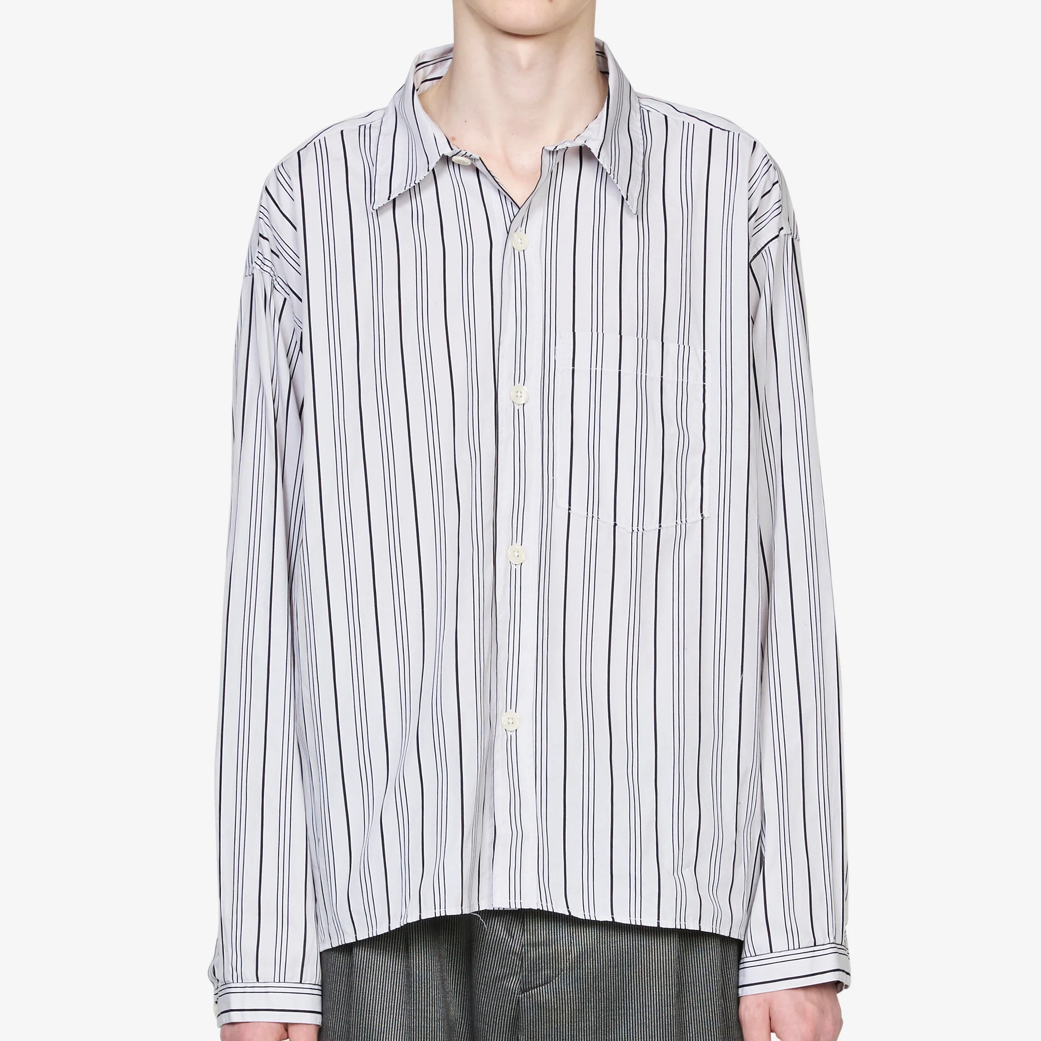 Snooze Shirt Grey Raised Stripe - Image 3