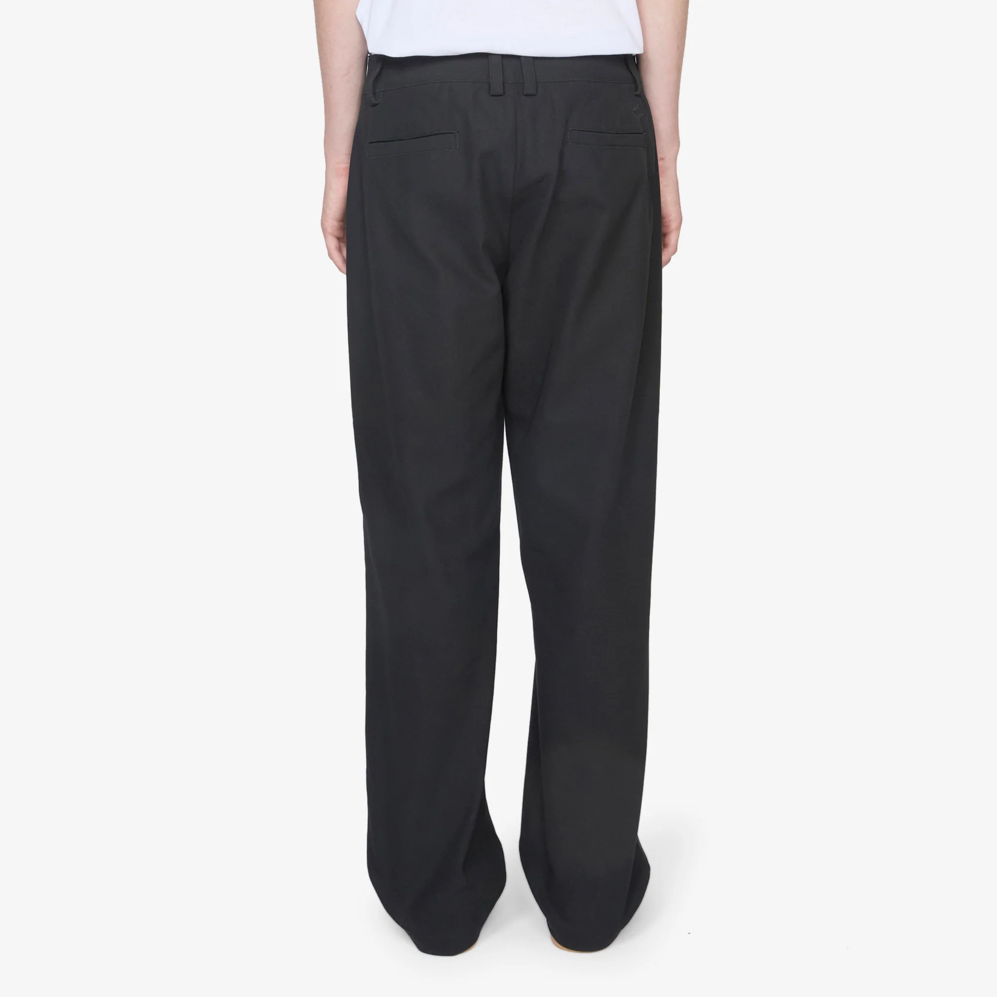 Straight Leg Canvas Trousers Anthracite Black - Image 2