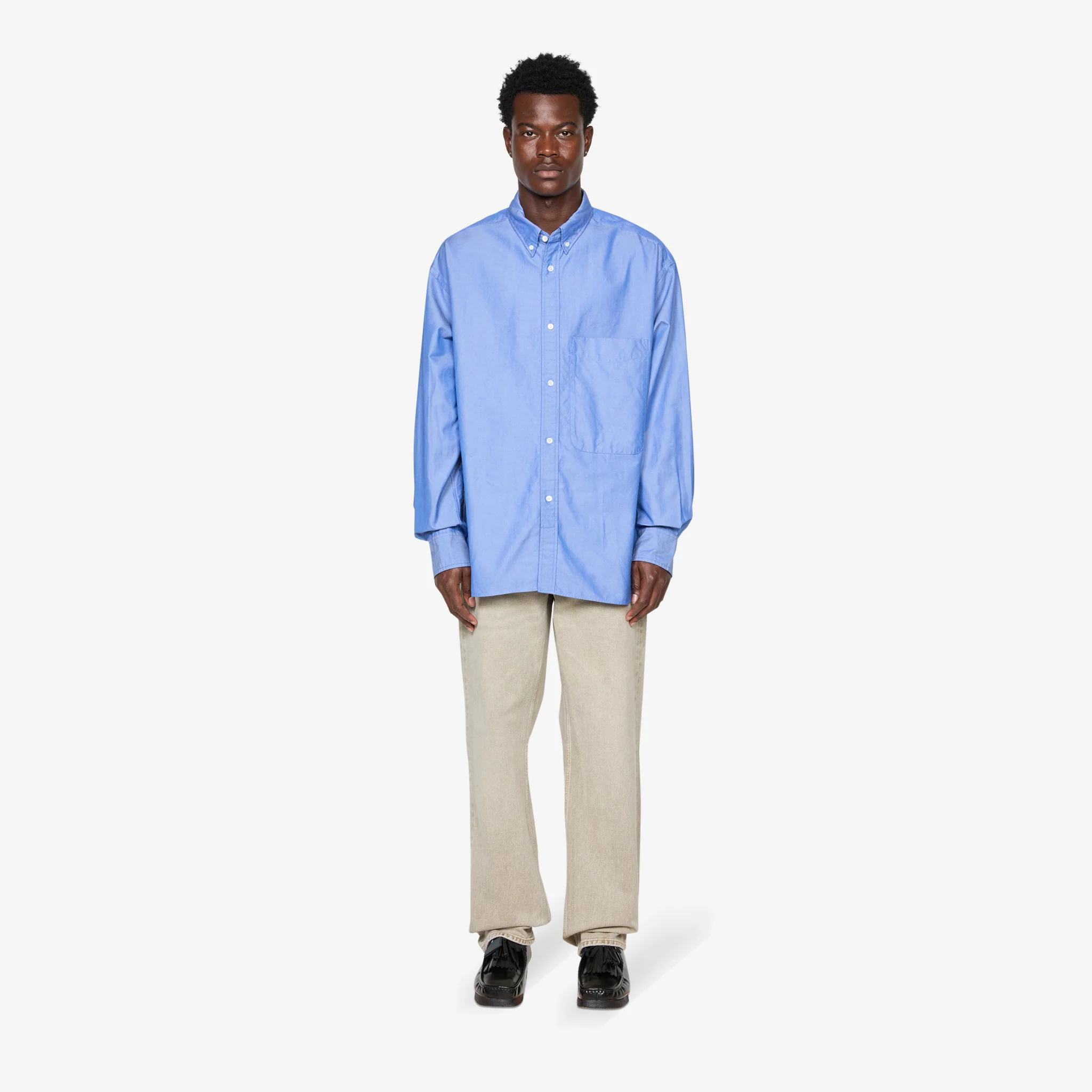 Studio Nicholson x Lisa Oxford Shirt Blue - Image 4