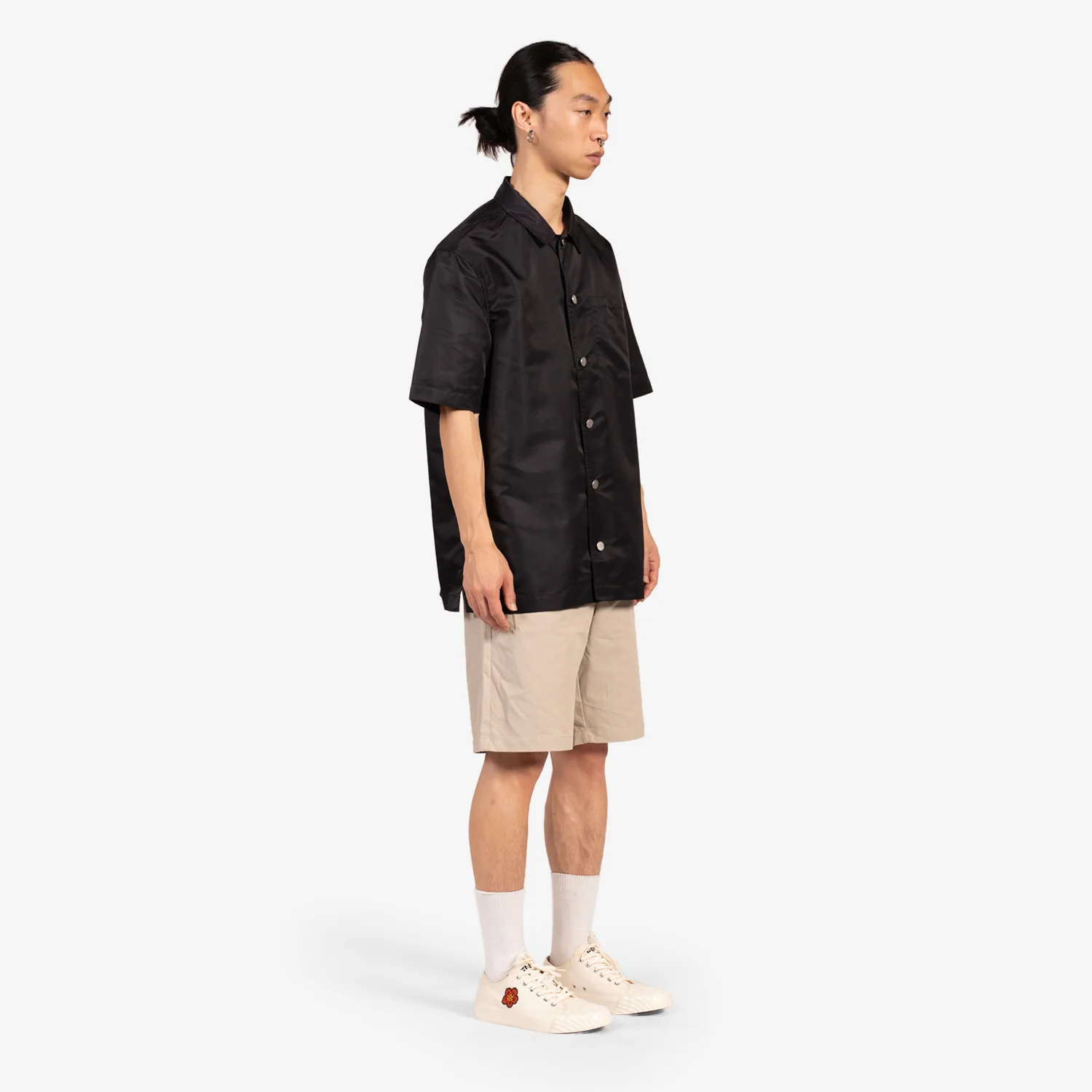 Recycled Nylon Summer Shirt Black - Image 4