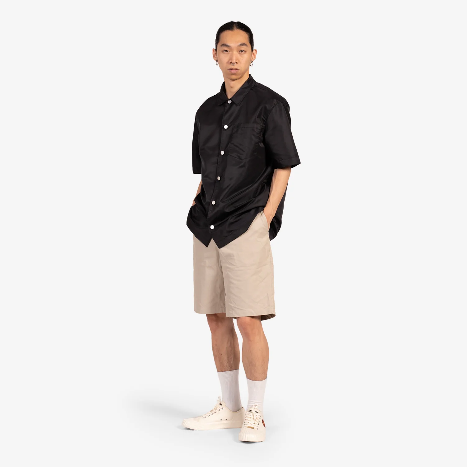 Recycled Nylon Summer Shirt Black - Image 5