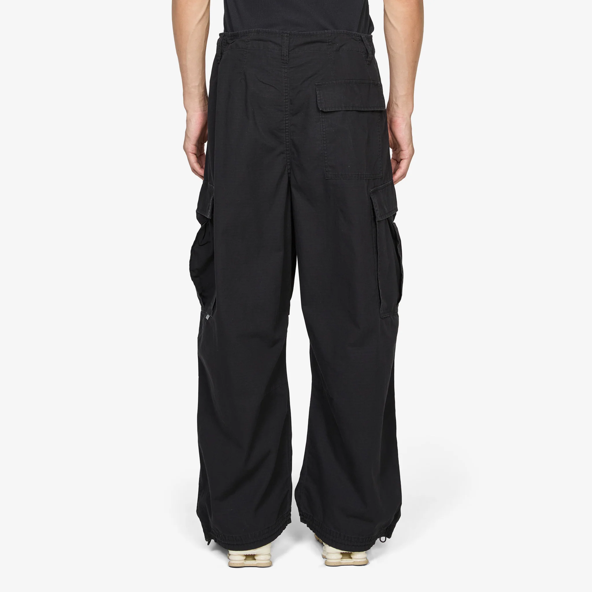 Super Wide Curve Cargo Pants Black - Image 2