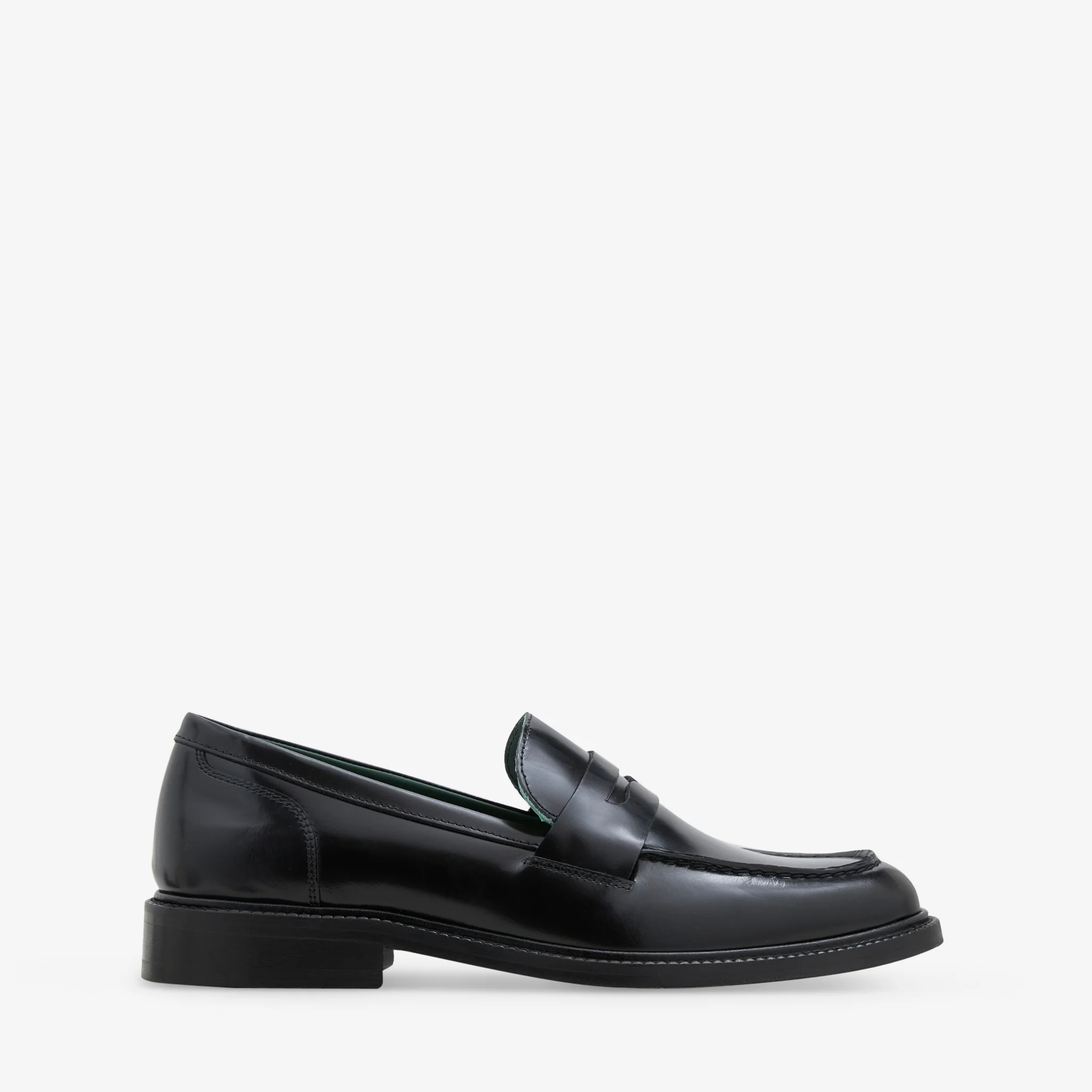 Townee Penny Loafer Black Polido Leather - Image 2