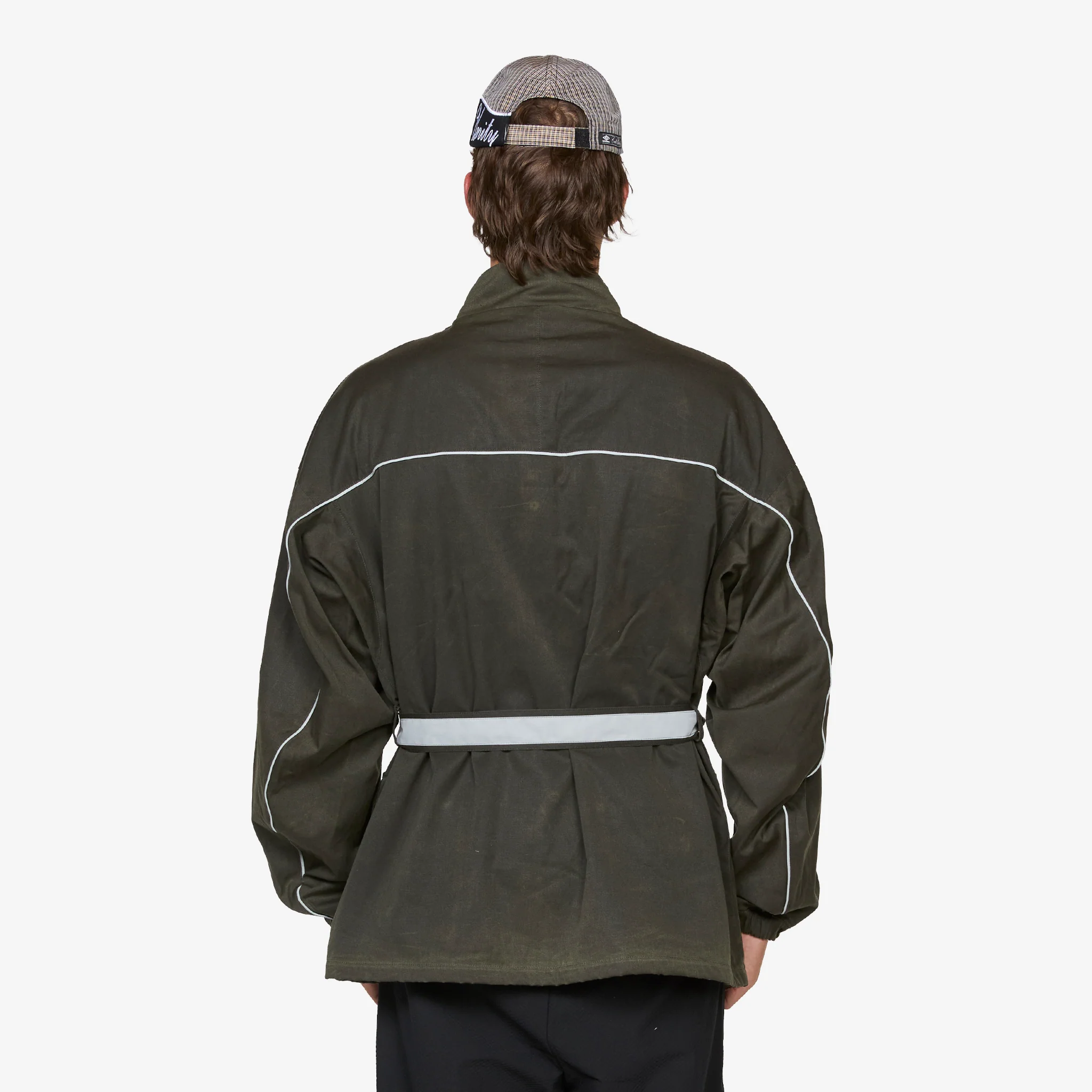 Trainer Waxed Jacket Dark Olive - Image 3
