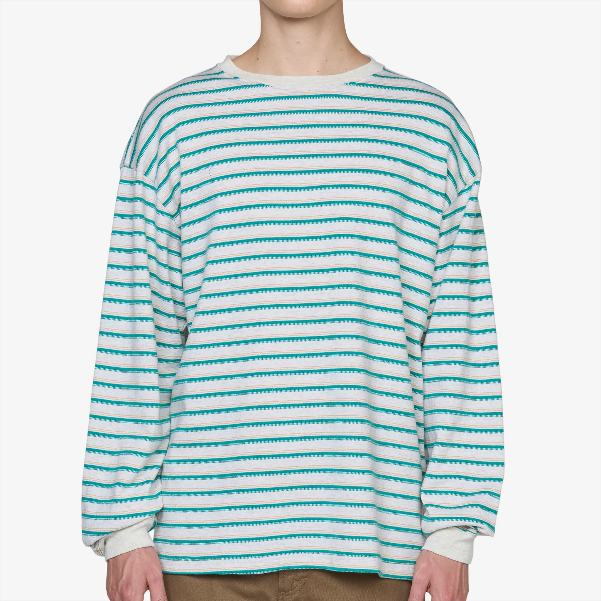 Tucker Stripe T-Shirt Oatmeal - Image 4
