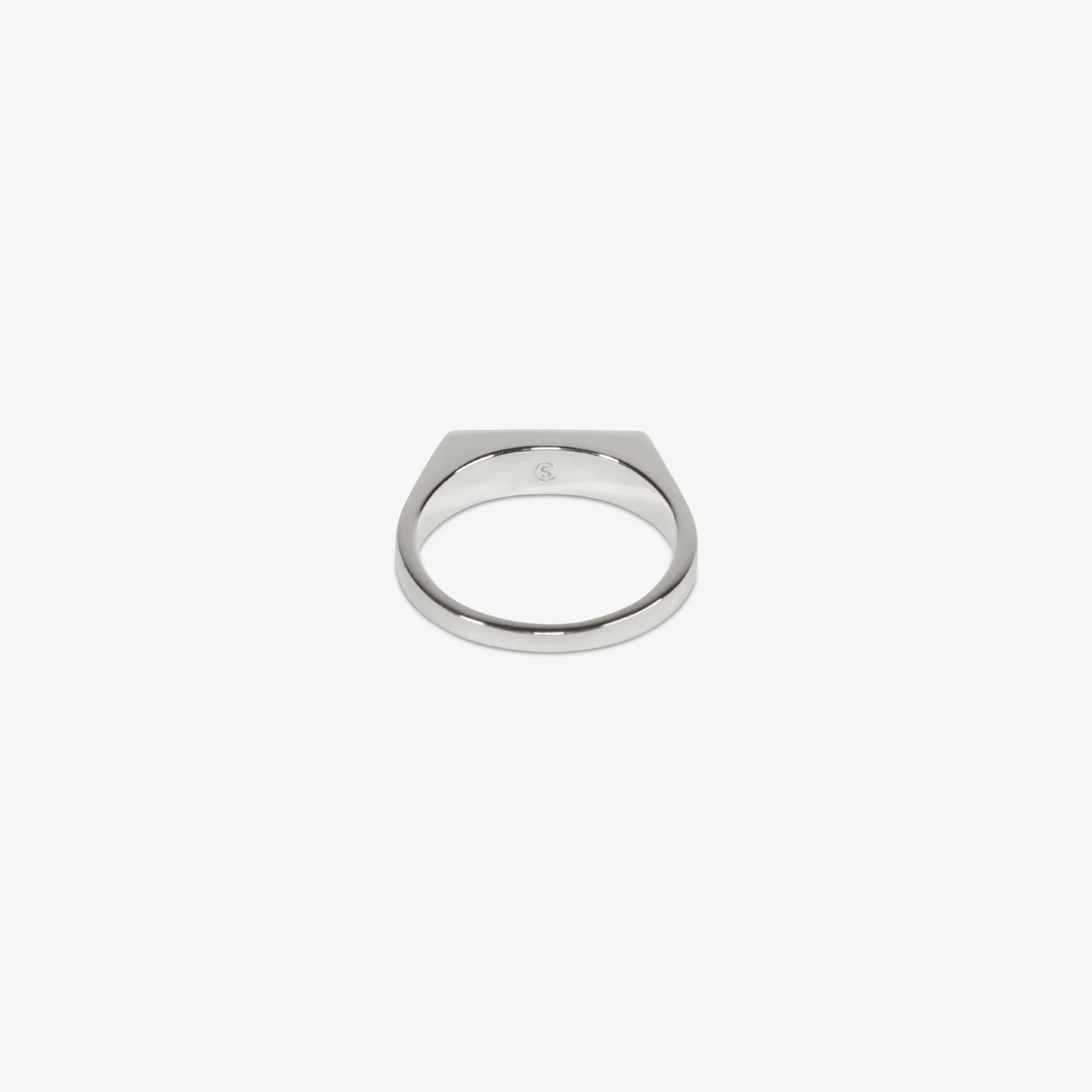 Type 002 Narrow Signet Ring Silver - Image 3