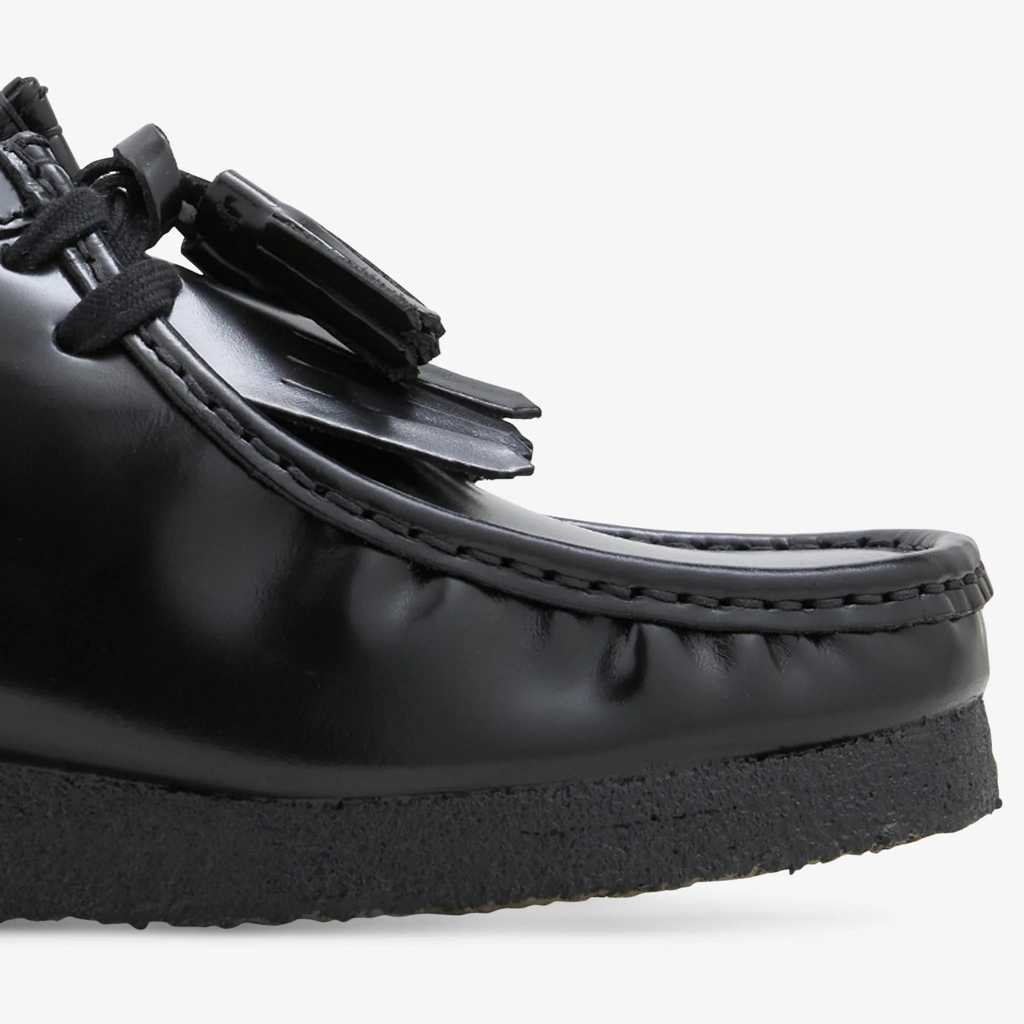 Wallabee Black Hishine Leather - Image 7
