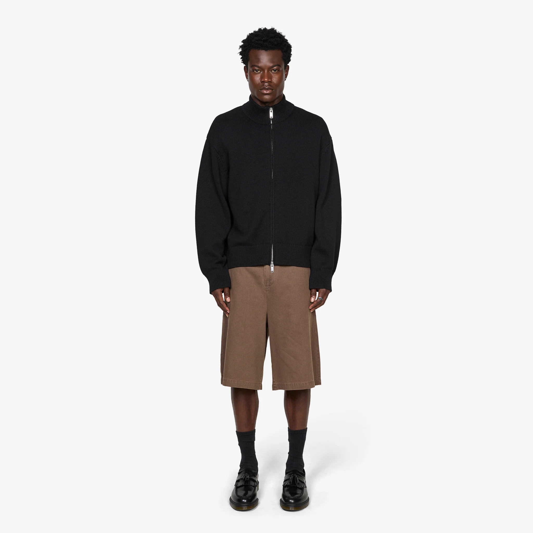 Washed Cotton Shorts Dusty Brown - Image 4