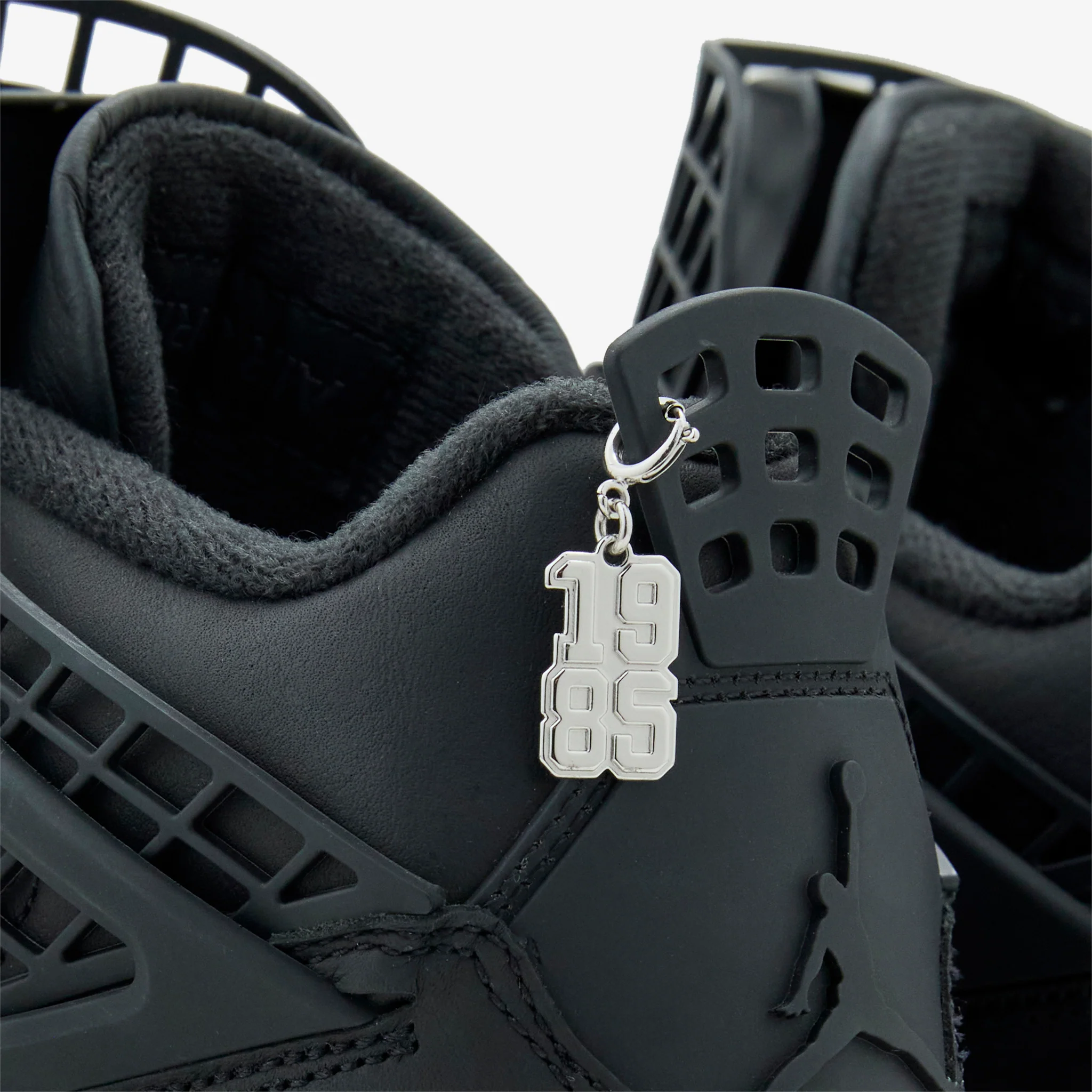 Women's Air Jordan 4 Net Black | Black | Metallic Silver - Image 4