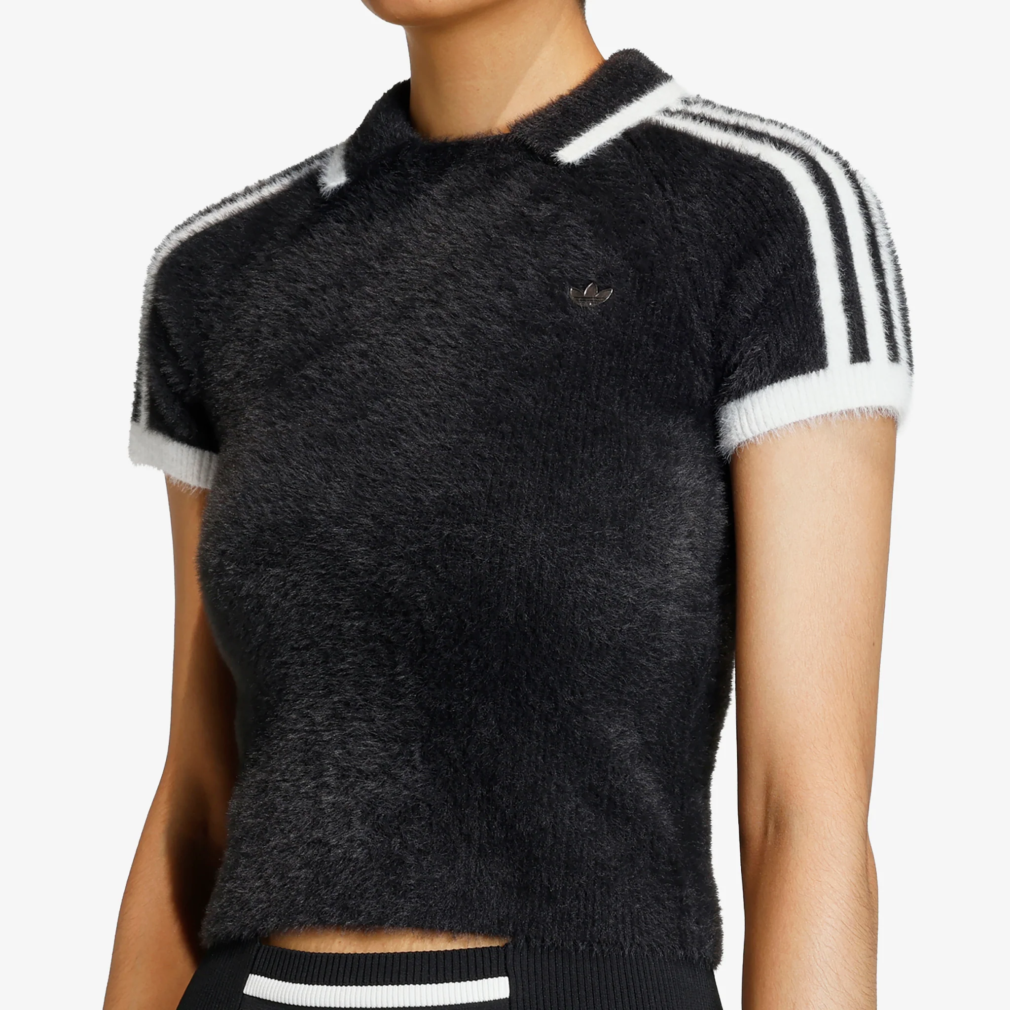 Women's Knitted Cali T-Shirt Black - Image 3