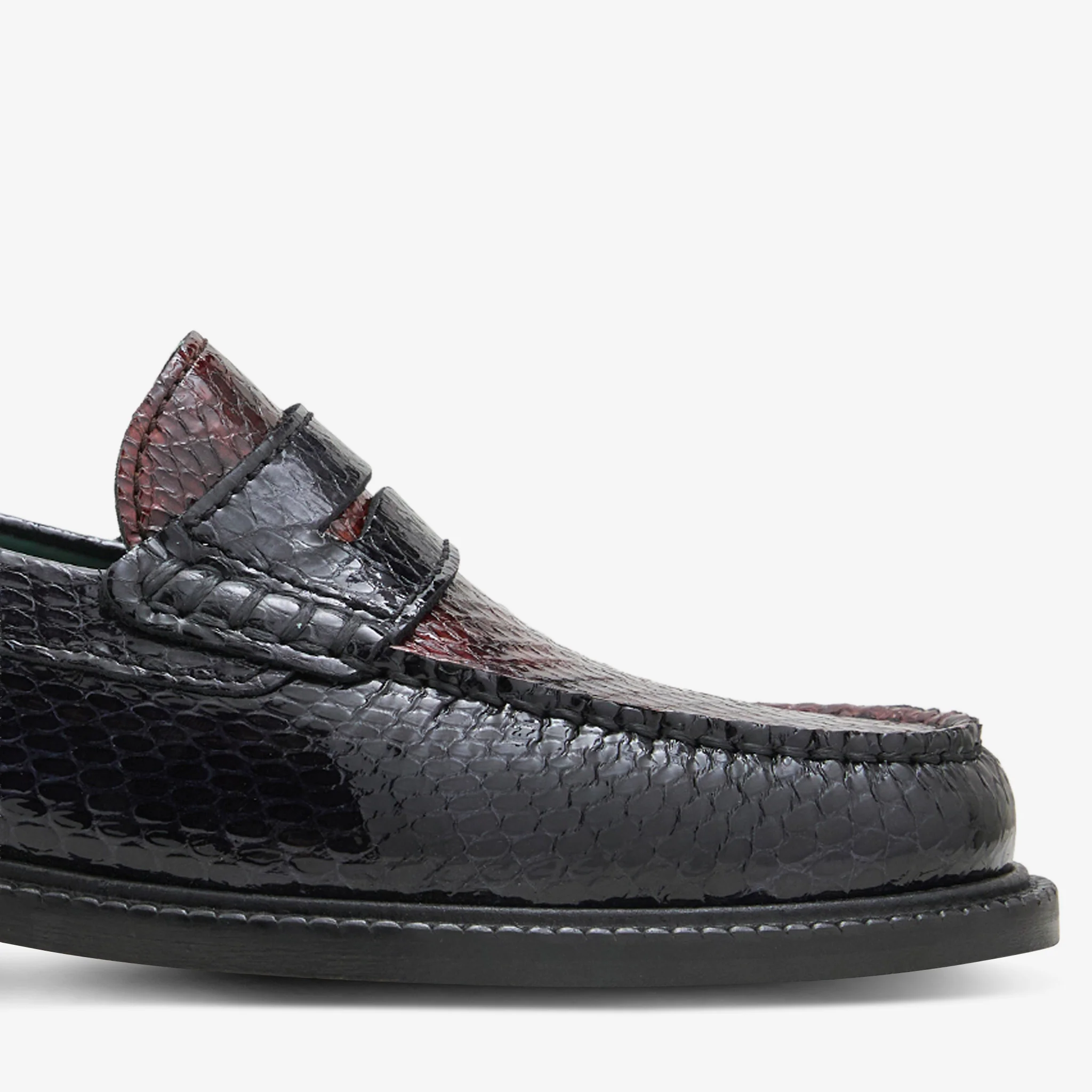 Yardee Two-Tone Moccasin Loafer Navy | Brown - Image 4