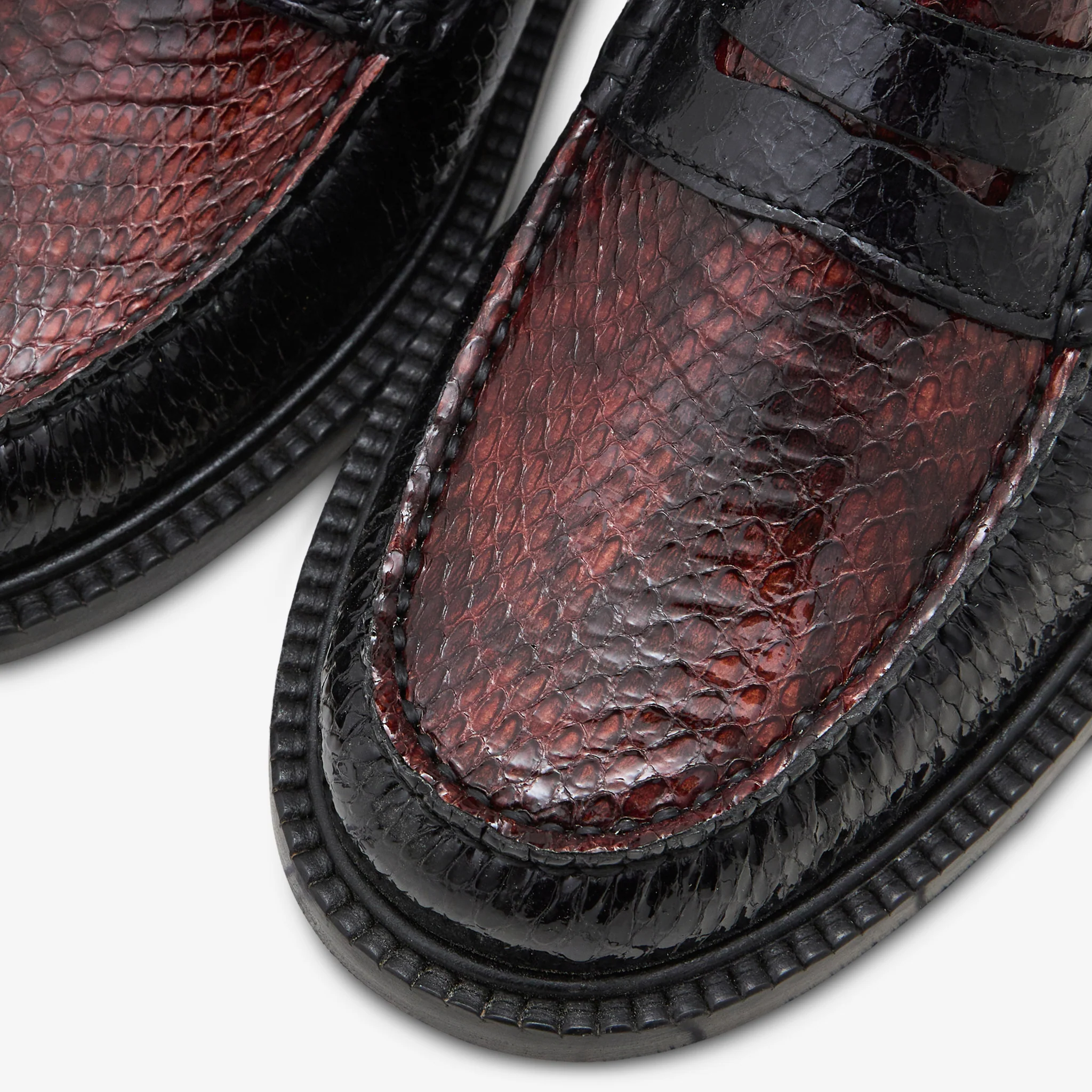 Yardee Two-Tone Moccasin Loafer Navy | Brown - Image 5